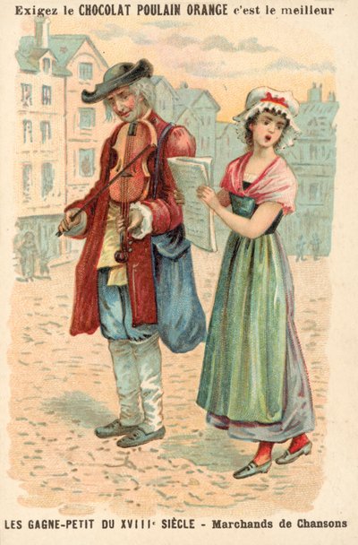 Sellers of Songs, 18th Century by French School